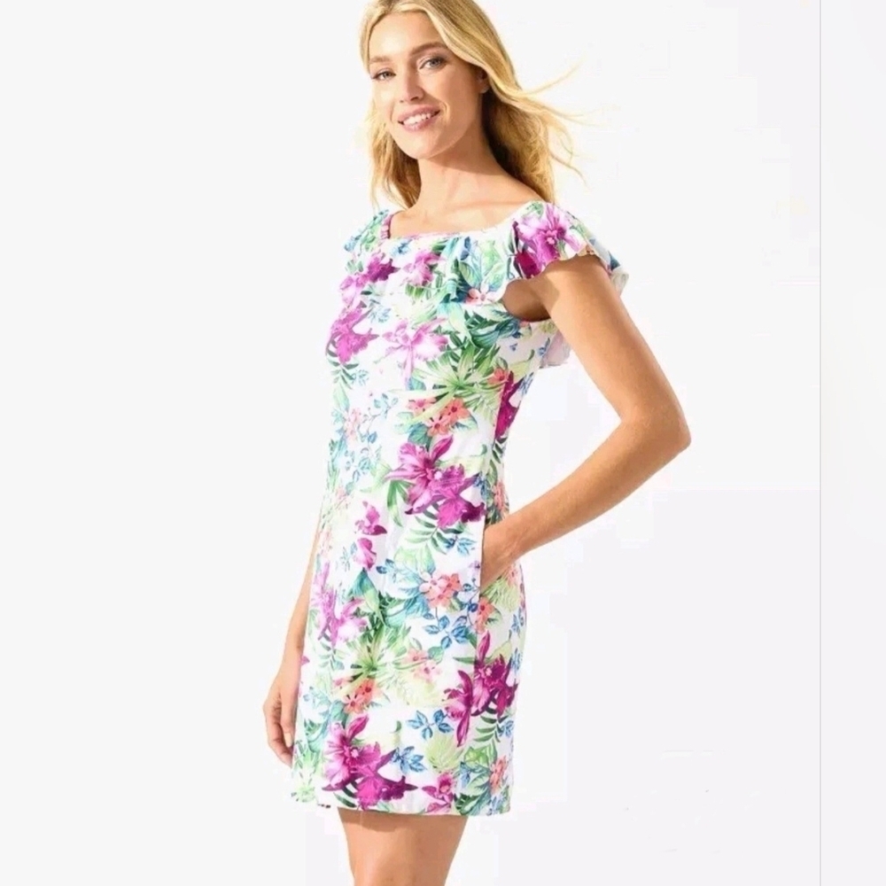 Tommy Bahama Coastal Gardens Tropical Off The Shoulder Dress